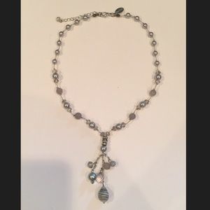 White House Black Market Gray Pearl Necklace